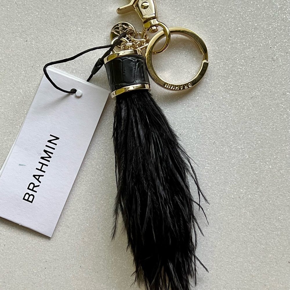 Brahmin Black Arabesque Tassel
